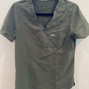 Figs moss Catarina scrub top - S
